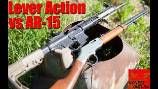 Lever Action Rifle vs Semi Auto AR15 Range Review amp Speed Test [upl. by Comfort]