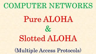 Computer Networks  Pure ALOHA  Slotted ALOHA  Multiple Access Protocols [upl. by Letta]