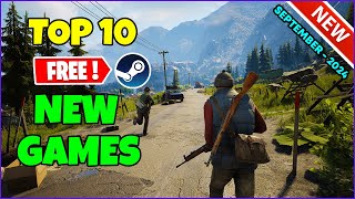 TOP 10 NEW Free Steam Games to Play September 2024 [upl. by Nilauqcaj]