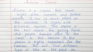 Write a short essay on Autumn Season [upl. by Dde]