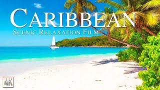 Caribbean 4K  Tropical Scenic Relaxation Ambient Film with Calming Music [upl. by Ekim]