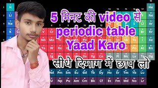 Periodic Table yaad karne ka asaan tarika।How to remember periodic table to easy trick। [upl. by Derfniw572]