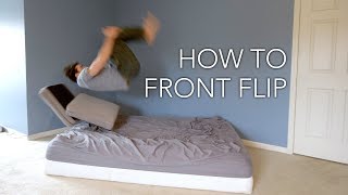 How to Front Flip  Learn Inside the House Now [upl. by Lyndel172]