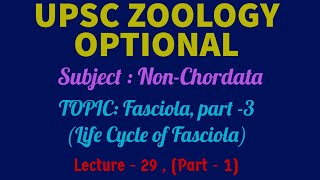 UPSC ZOOLOGY OPTIONAL  NonChordata L29 1 Fasciola P3 Life Cycle of Fasciola IFS Dr RK [upl. by Gautea]