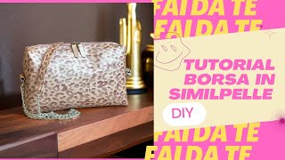 FACILISSIMA BORSA fai da te  Come cucire una borsa con cerniera  DIY BAG Tutorial [upl. by Draneb]