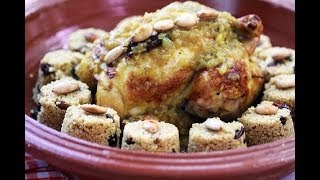 FR Poulet Farci au Couscous  Couscous Stuffed Chicken CookingWithAlia  Episode 612 [upl. by Leinahtam859]