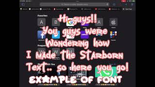 HOW TO ADD STARBORN FONT TO CAPCUT🤩 [upl. by Mccormick855]