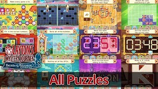 ALL Puzzles with Solutions in Laytons Mystery Journey HQ No Commentary [upl. by Shoshanna]