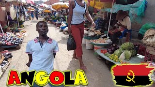 Luanda Angola 2024 Raw Streets of Prenda Market HD [upl. by Nyret]