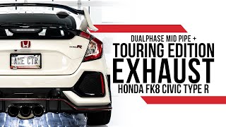 AWE Touring Edition Exhaust  DualPhase Mid Pipe for the Honda FK8 Civic Type R stock DP [upl. by Adnac]