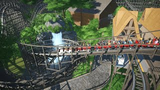 King Canopy 200ft Wooden Hypercoaster  Planet Coaster POV amp Offride [upl. by Tadd]