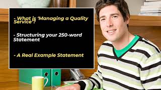 Managing a Quality Service 250 Word Statement Example  Score 77 on your Civil Service Application [upl. by Kovacs]