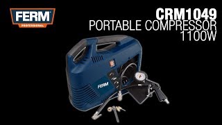 FERM Portable Compressor  1100W  CRM1049 [upl. by Nosnev]