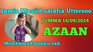 Jumma Azaaz  Mohammad Sudais sabJamia Masjid Salafia Uttersoo [upl. by Chak]