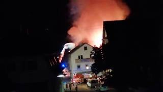 Großbrand in Teningen 2 14092018 2125 [upl. by Imerej865]