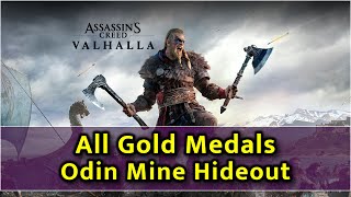 Assassins Creed Valhalla  Mastery Challenge Gold Medals  Odin Mine Hideout [upl. by Inaboy]