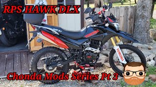 Chonda Mods Series pt3 Modifying the Intake again Front Sprocket change and Painting hawkdlx [upl. by Darbie]