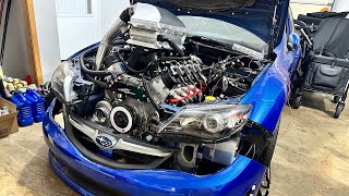 AWD LS Swapped STI Hatch Nearing StartUp [upl. by Lachlan15]