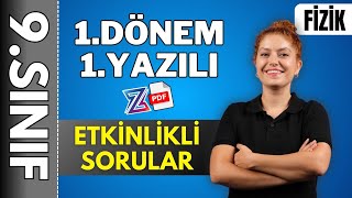 9sınıf fizik 1dönem 1yazılıya hazırlık  AÇIK UÇLU SORULAR  2024 2025 📂PDF [upl. by Acilgna]