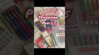 Spiderman pencils❤️🖤Trending stationeries Trending viral youtubeshorts cutestuffs diarypen [upl. by Wiles698]