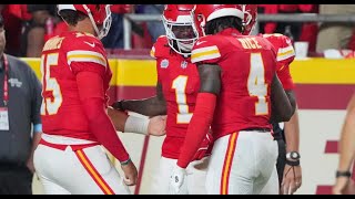 Chiefs vs Falcons Patrick Mahomes hit Rashee Rice for touchdown before halftime [upl. by Marb]