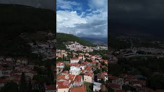 Xanthi greece xanthi muslim islam minority minaret mosque aerialvideography sightseeing [upl. by Jackquelin]