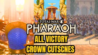 Total War PHARAOH  All Victory Civil War Ending Cutscenes [upl. by Tulley]