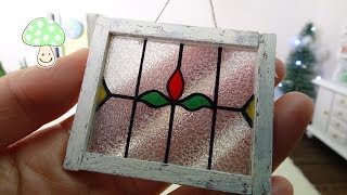 An Antique Style miniature stained glass making♡ [upl. by Ri867]