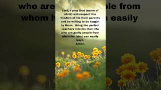 Prayer for My Child  Respect Their Parents  Power of a Praying Parent [upl. by Donielle]