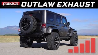 201218 Jeep Wrangler JK 36L  Outlaw Axleback Exhaust System 817752 [upl. by Hadley708]