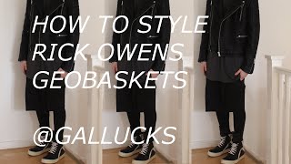 How To Style Rick Owens Geobaskets  Mens Fashion [upl. by Hittel448]