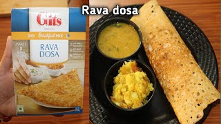 Gits Rava Dosa Mix Recipe  instant Rava Dosa recipe  10 मिनट मे बनाए टेस्टी रवा डोसा मिक्स रेसिपी [upl. by Bast]