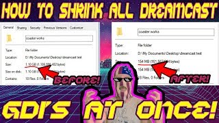 How to Compress All Dreamcast Gdi games at once with GDIShrink  Shrinkallsh [upl. by Loella]