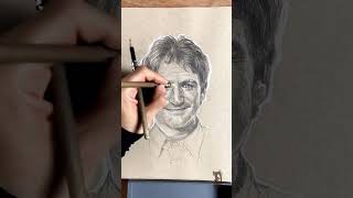 Sketching Robin Williams art portrait RobinWilliams [upl. by Yenahs837]