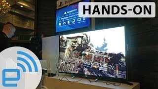 PlayStation Now handson at CES 2014  Engadget [upl. by Ardnua]