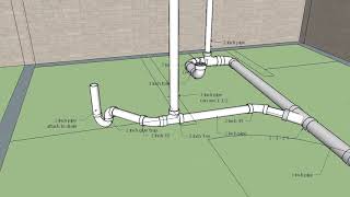 basement bathroom roughin drain and venting2 [upl. by Mapel685]