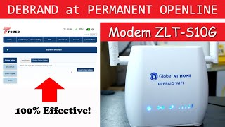 How to Debrand on ZLTS10G Globe At Home Modem v200 v2033  v2037  Jee Code TV [upl. by Ange]