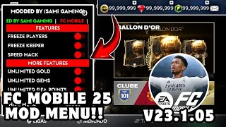 NEW😱 FC Mobile MOD MENU APK 23105  Unlimited Money amp Disconnect Player  FC Mobile Mod Menu 2025 [upl. by Kartis733]