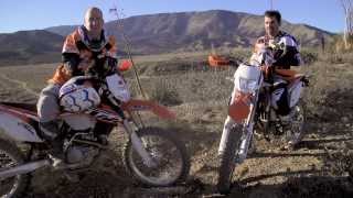 2014 KTM 350 EXC VS 500 EXC Comparison Video [upl. by Nonie]