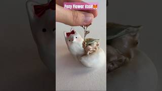 Cute Mini Foxy Flower Vase🦊trending reels viralvideo youtube youtubeshorts artist shortsfeed [upl. by Ddart]