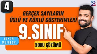 Gerçek Sayıların Üslü ve Köklü Gösterimleri Soru Çözümü 📌 9SINIF MATEMATİK YENİ MÜFREDAT 2025 📌 [upl. by Jo-Ann]