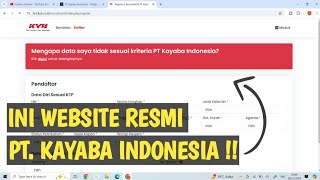 Cara Daftar Ke PT Kayaba Indonesia Via Website [upl. by Tonkin]