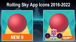 All Rolling Sky Icons from Every Level Update In Chronological Order [upl. by Lambertson]