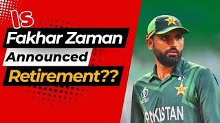 Fakhar Zaman Announced Retirement  Ep [upl. by Keane]