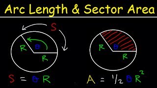 Arc Length of a Circle Formula  Sector Area Examples Radians In Terms of Pi Trigonometry [upl. by Kilbride502]