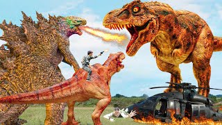 Giant Trex Attack Scene Ever 2  Trex Chase 2024  Jurassic Park FanMade Film DinosaurMsSandy [upl. by Enelam645]