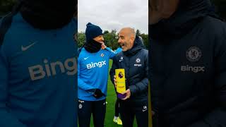 🔵✨ Enzo Maresca was celebrating his Manager of the Month Award together with Jadon Sancho at Cobham [upl. by Ewan153]