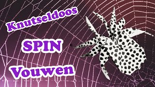 SPIN VOUWEN van papier  Halloween origami [upl. by Rednirah]