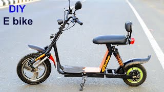 How to make Electric Scooter  DIY Electric Bike 350w [upl. by Noonan923]