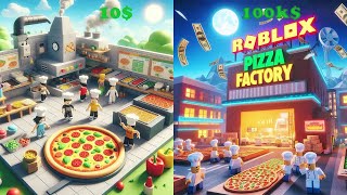 10 vs 100k Building Pizza Factory Tycoon Classic ROLBOX [upl. by Okramed]